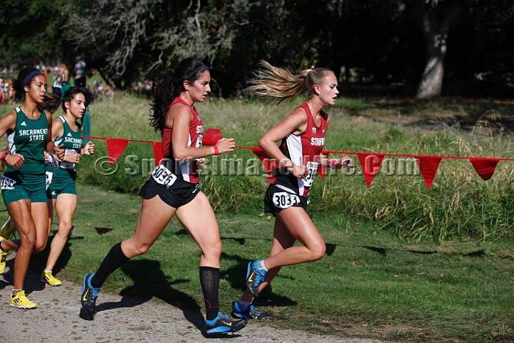 2014StanfordCollWomen-068.JPG - College race at the 2014 Stanford Cross Country Invitational, September 27, Stanford Golf Course, Stanford, California.